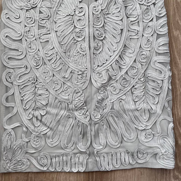 JS Collections White Embroidered Midi Dress - Picture 6 of 8